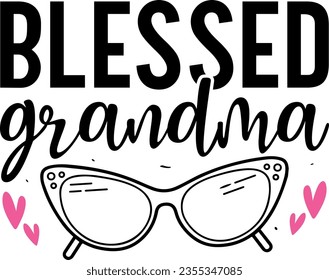 Funny blessed grandma t-shirt design