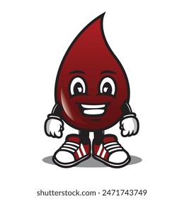 funny blood character vector graphic