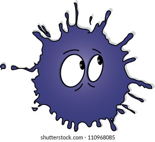 Funny blot with eyes. Vector