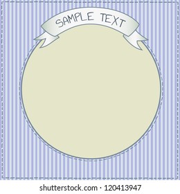 Funny blue card or frame template