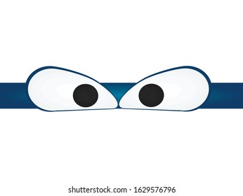 Funny blue eye mask. vector illustration