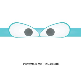 Funny blue eye mask. vector illustration