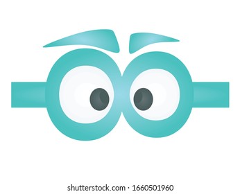 Funny blue eye mask. vector illustration