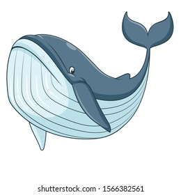 Funny Blue Whale Vector Image Stock Vector (Royalty Free) 1566382561 ...