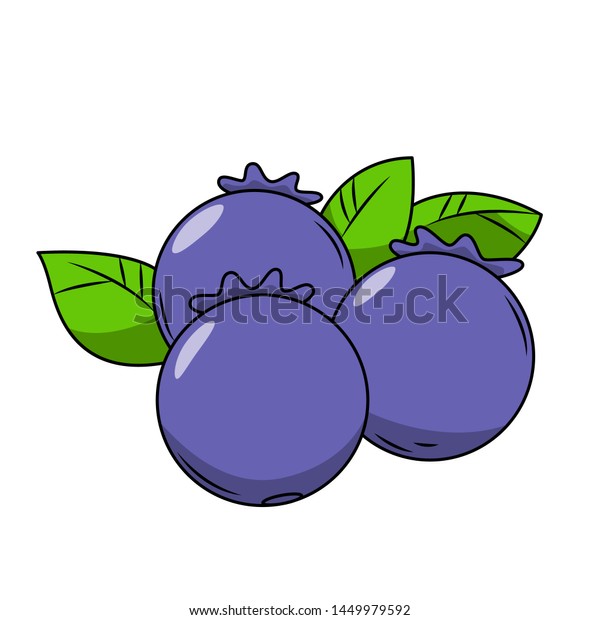 Funny Blueberry Cartoon Style Concept Fruits Stock Vector (Royalty Free ...