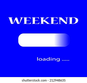 funny board - Weekend loading - vector 