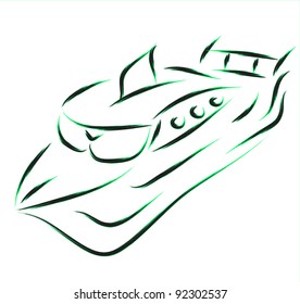 funny boat sketch