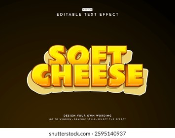funny bold 3d gold soft cheese text effect