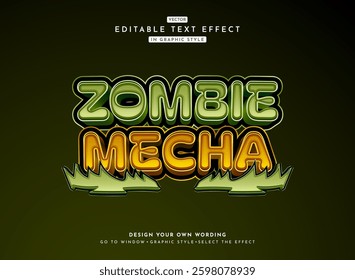 funny bold modern zombie mecha robot 3d game logo