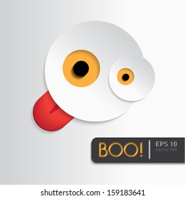 funny boo illustration. eps10 vector file