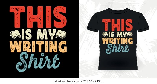 Funny Book Writer Retro Vintage Published Book Author T-shirt Design