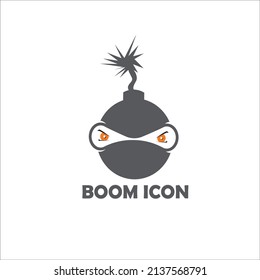 Funny boom icon vector design 