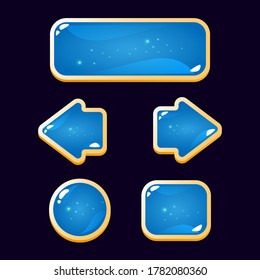 Funny bordered game ui jelly button. Suitable for 2d games vector Illustration