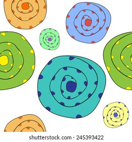 funny boulders pattern, abstract seamless texture, vector art illustration