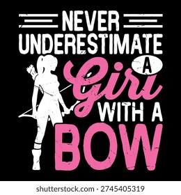 Funny Bowhunter Shoot Bowing Vintage Archery T-shirt Design