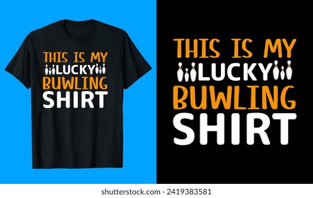 Funny Bowling Typography T-Shirt-Design