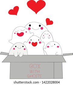 Funny box with ghosts 
This ghosts love you