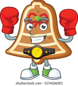 Funny Boxing bell cookies cartoon character style