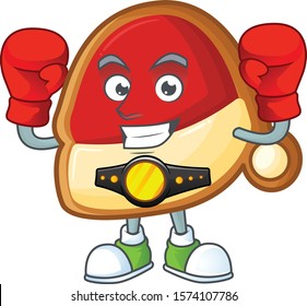 Funny Boxing christmas hat cookies cartoon character style