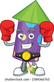 Funny Boxing dot fireworks rocket cartoon character style