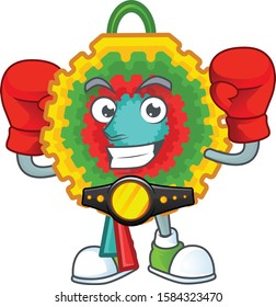 Funny Boxing pinata cartoon character mascot style