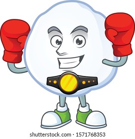 Funny Boxing snowball with cartoon character style