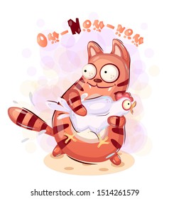 funny bright animals on a colored background