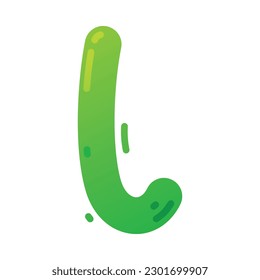 Funny Bright Balloon Letter L of Children Alphabet Vector Illustration