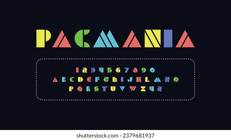 Funny bright colored letters set, color alphabet. Colorful and joyful typography for kids zone. Vector illustration