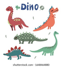 funny bright dinosaurs baby pattern