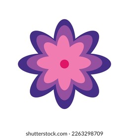 funny bright modern hippie flower vector illustration