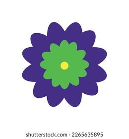 funny bright modern hippie flower vector illustration