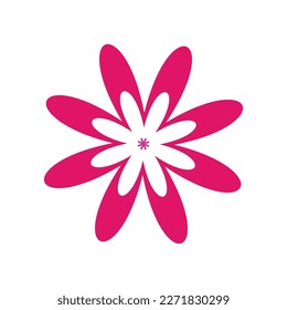 funny bright modern hippie flower vector illustration