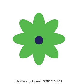 funny bright modern hippie flower vector illustration