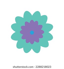 funny bright modern hippie flower vector illustration