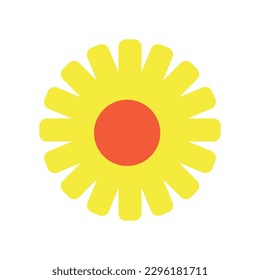 funny bright modern hippie flower vector illustration