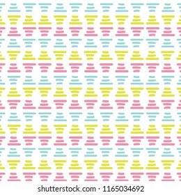 funny bright pattern with curved lines, dots, zigzags. Vector illustration.