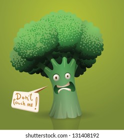 funny broccoli, vector