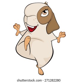 Funny brown guinea pig cartoon