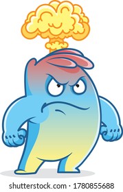 Funny bubble gum character mascot