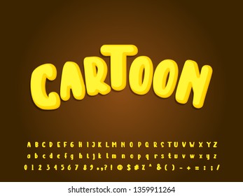 Funny buble cartoon font effect 