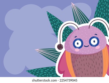 diseño de dibujos animados adorables con errores divertidos