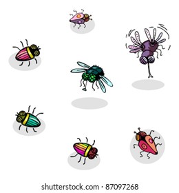 Funny Bugs Stock Vector (Royalty Free) 87097268 | Shutterstock