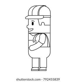 funny builder avatar character