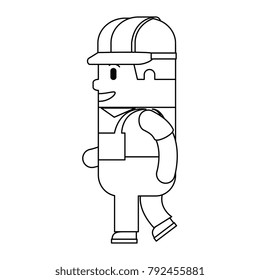 funny builder avatar character