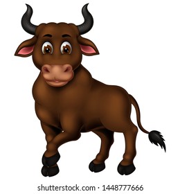 Funny Bull Cartoon For Your Design