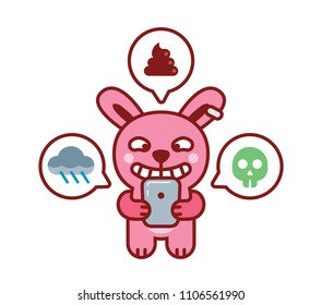 funny bunny chat and send emoji
100% vector file