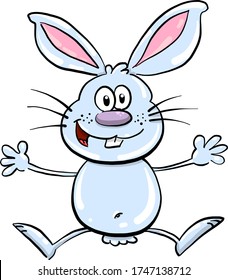 Funny bunny , illustration, vector on white background
