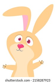 Hübscher Hasen-Cartoon. Vektorkaninchen-Illustration einzeln
