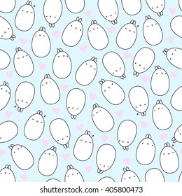 Funny bunny seamless pattern.